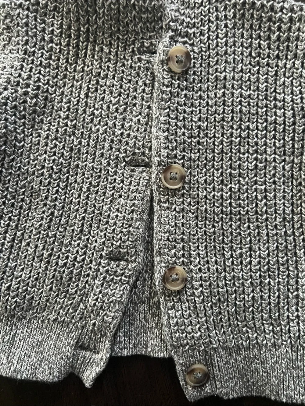 Old Navy Hooded Knit Button-Up Sweater in Gray
